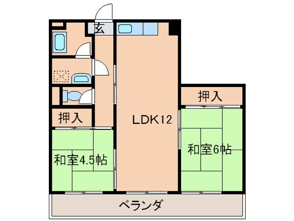 ディアライフ皇后崎の物件間取画像